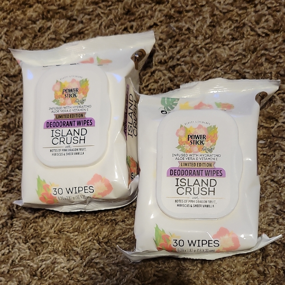 2packs Island Crush Deodorant Wipes